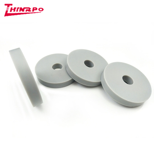 Prodotti in Plastica e Gomma Industriale Personalizzati, Rondella Piatta in Silicone Nera Diametro 60mm Spessore 10mm, Distanziatore in Gomma 30-80 Shore - Product Image 1