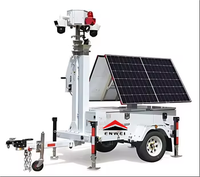 Caméras solaires à déploiement rapide, remorques de surveillance CCTV portables à énergie solaire pour la surveillance des expositions