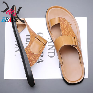 Sandalias Deportivas para Hombre, de Piel Auténtica con Suela de PU, Multiusos para Interiores y Exteriores, Pantuflas de Verano - Product Image 1