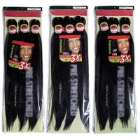Vente en gros Tresse facile style Afro Yaki 3X pré-étirée 26 pouces extensions de cheveux synthétiques pour femmes noires à tresser au crochet
