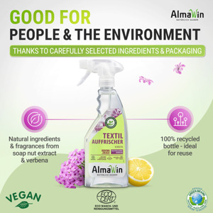AlmaWin Custom 1, Revitalizador Textil y Quitamanchas para Tapicería y Alfombras en Aerosol, 500ml, Detergente Vegano Orgánico - Product Image 5