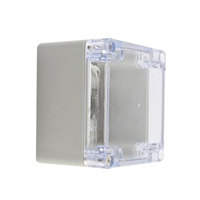 Boîte de projet électronique en plastique ABS étanche IP65 de haute qualité couvercle Transparent 83*81*56 boîtiers d'instruments électroniques
