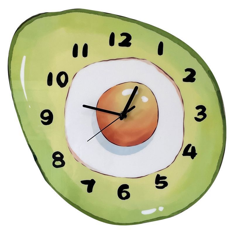 Horloge Murale Citron Jaune 20 Cm - Design Botanique - Mécanisme Quartz - Pour Cuisine, Salle à Manger