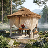 Abri décoratif en bois portable, rétractable, en maille diamantée, en acier thermolaqué, imperméable, ignifuge et résistant à la neige, direct usine