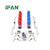 Collecteur de chauffage au sol IFAN OEM 2-8 voies en acier inoxydable 303 pour eau froide et chaude DN25*3/4" PEX