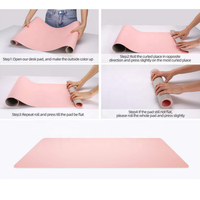 Tapis de souris multifonctionnelle, pour bureau, imperméable, double face, protecteur de poudre h, tapis d'écriture en cuir pour le bureau, nouveauté