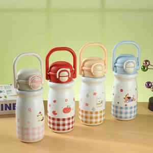 Cute Modern Design High Quality Stainless Steel Vacuum <b>Insulated</b> Leak-Proof Eco-Friendly Large-Capacity Portable Water Bottle - Product Image 6
