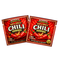 Custom Printed Logo 10g Chili Powder Heat Seal Sample Sachet Packaging Flat Moisture-Proof Pouch Three Side Seal Bag