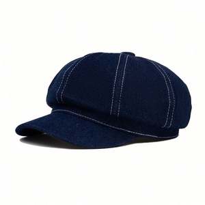 Nouvelle Casquette Gavroche Tendance Automne 2024 à 8 Panneaux, Chapeau Béret Grande Taille en Jean pour Femme, Idéal pour l'Extérieur et la Mode Féminine - Product Image 4