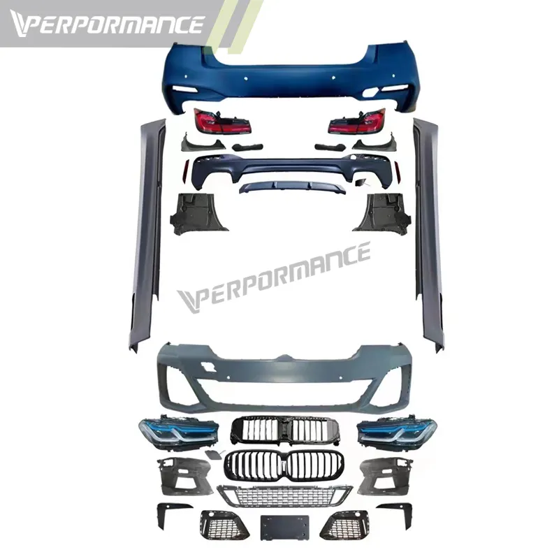 2021 anno PP 5 serie G30 vecchio al nuovo Kit di conversione G30 G38 F90 aggiornamento MT Body Kit faro fanale posteriore G30 MT paraurti per auto