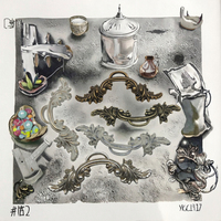 Poignées et tirants de meubles en zinc, argent antique et bronze, style européen, pour armoires, chambres, salles de bain, centres commerciaux et usage extérieur
