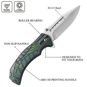 Nuovi Coltelli Tascabili Pieghevoli con Manico in ABS Stampato in 3D, in Acciaio Inossidabile Leggero, per Campeggio Outdoor EDC, per Uomini e Donne - Product Image 3