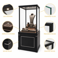 Vitrine à bijoux portable, écologique, durable, éclairée par LED et présentoir de comptoir pour la décoration intérieure des magasins de détail