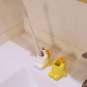 Creative Home Decor Mini Cute <b>Toothbrush</b> <b>Holder</b> Multifunction Storage Stand Cartoon Animal Resin Rack Bathroom Toilet Sundries - Product Image 2