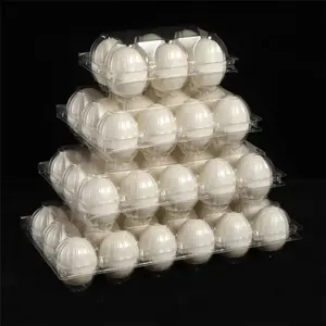 Fabricante de bandejas plásticas personalizadas para ovos, embalagem transparente com 15 ovos, bandeja descartável para ovos de galinha, caixa para fazenda
