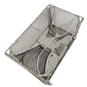 Trampas para Cangrejos Rectangulares Plegables de Acero Galvanizado por Inmersión en Caliente para la Pesca de Cangrejos en Agua Salada - Product Image 1