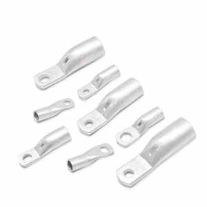 Медные клеммы-кольца с оловянным покрытием для тяжелых условий эксплуатации, номинальное напряжение 150В, кабельные наконечники для аккумуляторных кабелей, трубчатые соединители, неизолированные медные - Product Image 3