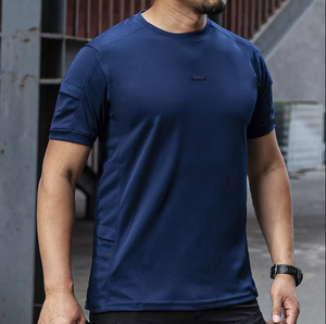 Coolmax tessuto Super traspirante rapido asciutto T- Shirt da uomo abbigliamento Outdoor camicia tattica all'ingrosso produttore di personalizzazione - Product Image 4