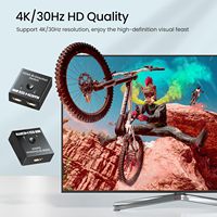 Boîtier de commutation HDMI haute vitesse SYONG 4K 2 entrées 1 sortie, commutateur sélecteur HDMI 2 ports et répartiteur HDMI 1 entrée 2 sorties pour HDTV, DVD