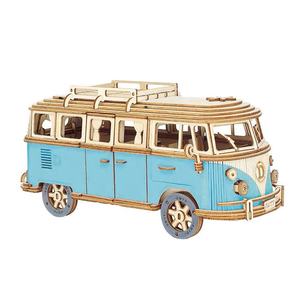 226 pièces Puzzle en <span class=keywords><strong>bois</strong></span> <span class=keywords><strong>3D</strong></span> de style européen pour camping-car Jouet pour enfants DIY Construction de bus rétro Modèle en <span class=keywords><strong>bois</strong></span> Kits de fabrication de puzzles Jouet éducatif - Product Image 1