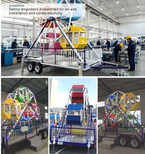 Grande Roue Miniature Portable en Acier CE 16P pour Enfants, Idéale pour Parcs d'Attractions, Remorque Mobile Rotative Sûre pour l'Extérieur - Product Image 5