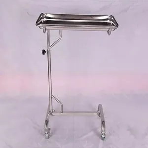 अस्पताल क्लिनिक मोबाइल मेयो ट्रे स्टैंड स्टेनलेस स्टील मेयर उपकरण ट्रे स्टैंड एडजस्टेबल ऊंचाई बेसिन ऑपरेशन ट्रे स्टैंड - Product Image 4