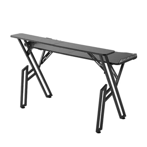 <strong>Cheapest</strong> Price Anji Office Gaming <strong>Desk</strong> with LED Lights and Monitor Stand Black Desktop Simple Game Room <strong>Computer</strong> Gaming <strong>Desk</strong> - Product Image 5