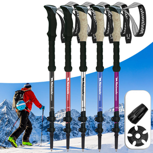 Bastón <span class=keywords><strong>de</strong></span> Senderismo Nuevo, Bastón <span class=keywords><strong>de</strong></span> Esquí Telescópico <span class=keywords><strong>de</strong></span> Tres Secciones <span class=keywords><strong>de</strong></span> Aleación <span class=keywords><strong>de</strong></span> Aluminio, Muleta para Senderismo y Montañismo - Product Image 1