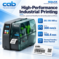 Imprimante d'étiquettes industrielle CAB SQUIX 4, imprimante de codes-barres à transfert thermique 300 dpi/600 dpi pour la fabrication d'étiquettes RFID