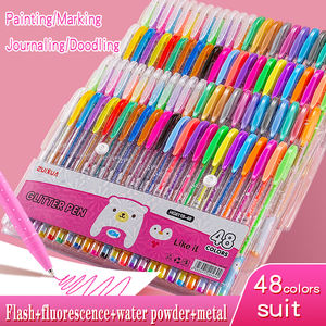 Stylos <span class=keywords><strong>gel</strong></span> à paillettes de 12 à <span class=keywords><strong>48</strong></span> couleurs, gouache métallique, surligneur, design d'animation d'animaux mignons, pour carnet d'étudiant, graffiti, 1,0 mm, plastique - Product Image 5