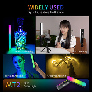 FEELWORLD MT2 Tube Light, Luz de Tubo Portátil Pavotube II RGB para Fotografí<span class=keywords><strong>a</strong></span>, LED 2600K~6000K, Mini Luz de Tubo RGB con Control por Aplicación - Product Image 5