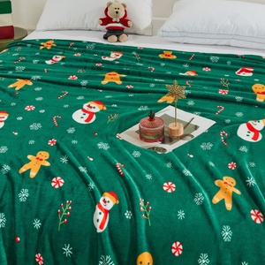 Plaid de Noël réversible style nordique, <span class=keywords><strong>couverture</strong></span> décorative douce en polaire pour canapé, lit, <span class=keywords><strong>couverture</strong></span> chaude en peluche sherpa - Product Image 3