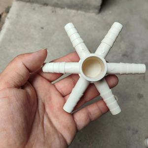PVC 플라스틱 6방향 파고다 조인트 친환경 통기 튜브 연결기 파이프 분배기 조인트 에어 펌프 부품 10mm 내경 - Product Image 2