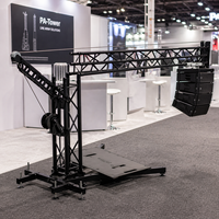 Torre de Elevación Profesional de Acero para Line Array, Portátil, Altura Ajustable, con Manivela, para Conciertos y Sonido en Vivo