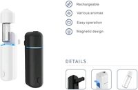 Diffuseur d'arômes de voiture rechargeable par USB personnalisé, diffuseur d'huiles essentielles ultrasonique sans eau pour voiture