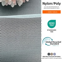 Tissu en maille de nylon blanc 35 g/m² respirant, léger (1 mm), 100 % nylon, pour robes de soirée et robes à paillettes, tissu tulle, tissu dentelle