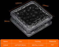 Boîte aux myrtilles Conteneur de fruits en plastique transparent Boîte de légumes Boîtes à palettes en plastique pour fruits Conteneur d'emballage de salade de fruits pour animaux de compagnie
