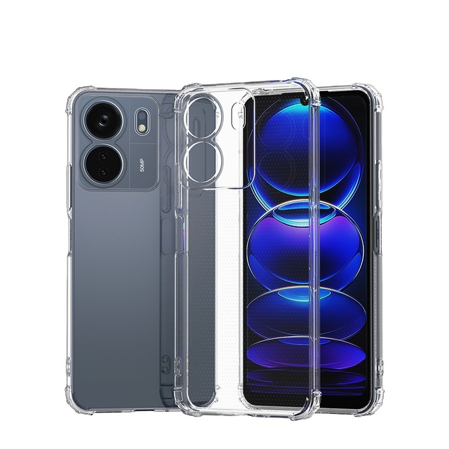 Tpu Cell Phone Clear Case Funds for Redmi 13C 4G 1.2 Meters Drop Test Transparent Soft Cover Factory Outlet