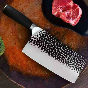 Hand-forged hammered knife, cleaver, sharp, no sharpening required, chef-grade knife, business <b>gift</b> knife, Yangjiang - Product Image 1
