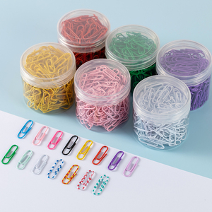Clips <span class=keywords><strong>de</strong></span> papier en métal colorés <span class=keywords><strong>de</strong></span> 28 mm, boîte <span class=keywords><strong>de</strong></span> 200 pièces, anti-rouille, nickelés, papeterie <span class=keywords><strong>de</strong></span> bureau créative - Product Image 2