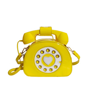 Creative Women's Phone Shaped Handbags with <strong>Fun</strong> Personality Dial Telephone Handbag Design PU Custom Logo Design <strong>Bag</strong> - Product Image 4