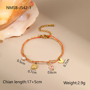 Bracelets et Joncs Hawaïens en Acier Inoxydable 316L, Plaqué Or 14k 18k, Bracelet Cordon Étoile de Mer Océanique pour Femme – Vente en Gros - Product Image 3