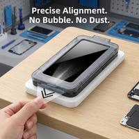 Kit de protection d'écran en verre trempé 9H sans poussière pour iPhone 16 17 avec protection d'objectif d'appareil photo – Vente en gros