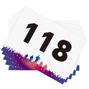 Custom Printed Waterproof <b>Tyvek</b> <b>Paper</b> Running Bibs Sports Events Race Numbers for Marathon Runners Children's Promotional Sports - Product Image 3
