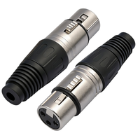Connecteur audio XLR 3 broches mâle/femelle en alliage de zinc et plastique, plaqué étain, pour microphone, à souder