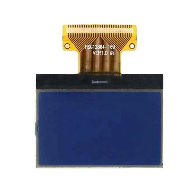 Blue Backlight LED LCD Display 128x64 COG Lcd Dot Matrix Lcd Display Module with FPC interface