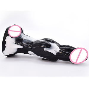 Оптовая продажа, разноцветный силиконовый Фэнтезийный фаллоимитатор, 25 см - Product Image 3