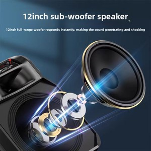 Nouvelle Offre Spéciale : Enceinte Subwoofer Télescopique Mobile d'Extérieur 12 Pouces pour Danse, avec Microphone Sans Fil et Grand Audio <span class=keywords><strong>Bluetooth</strong></span> - Product Image 4