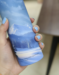 Caja de Regalo Cilíndrica Minimalista, Taza de Montaña Nevada, Sellada, a Prueba de Polvo, Taza de Agua Diaria, Caja de Regalo Cilíndrica con Patrón Personalizado - Product Image 5