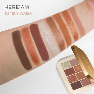 Palette de fards à paupières vegan HEREIAM, imperméable, résistante à la transpiration, effet scintillant et mat, haute pigmentation, pour les vendeurs <span class=keywords><strong>en</strong></span> <span class=keywords><strong>ligne</strong></span> / e-commerce - Product Image 2